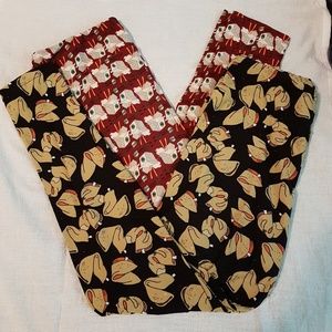 Lularoe "Let's just order in Tonight" Leggings Set